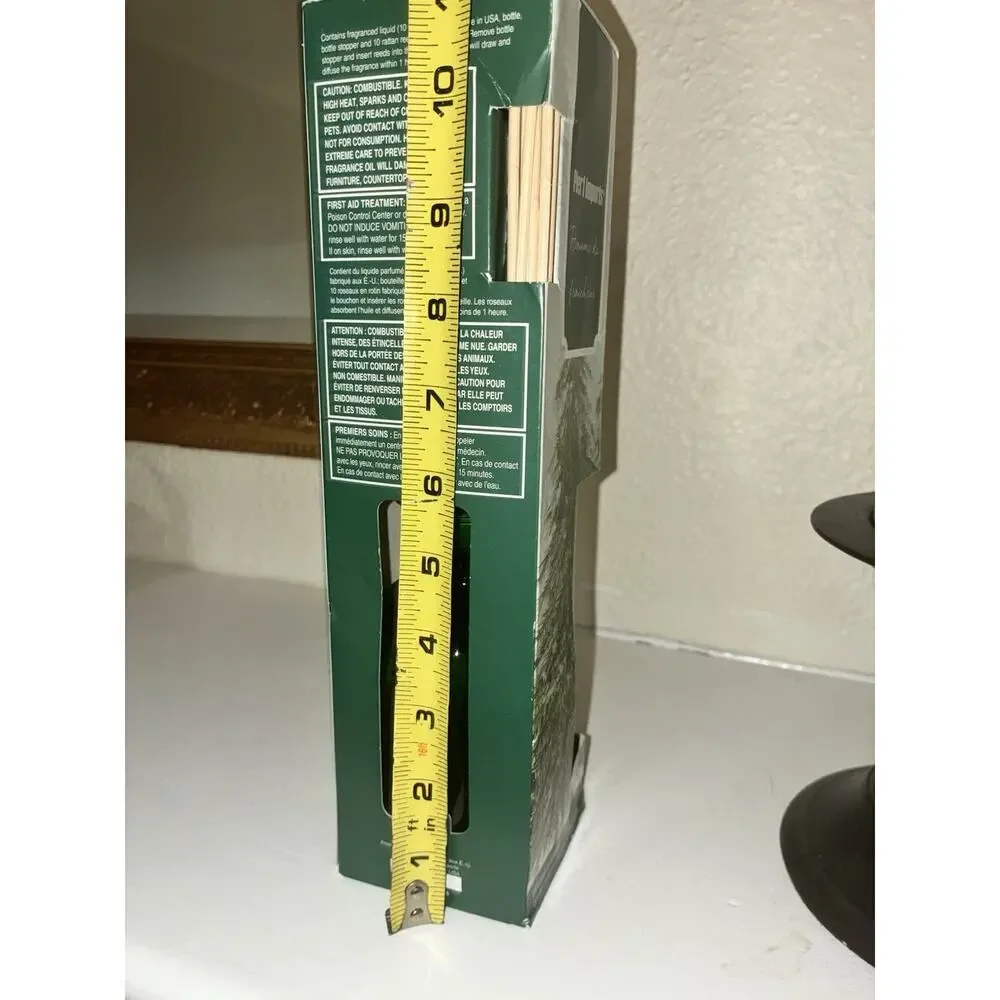 Pier 1 Imports Christmas Reed Diffuser Fresh Balsam New Green Glass